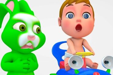 ✅ Baby Bo is Learning to Ride a Bike with Cute Rabbit ✅ Education Nursery Rhymes For Children