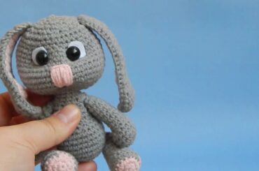 Cute crochet bunny, toy for baby