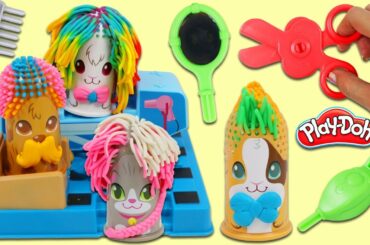 Play Doh Classic Pet Salon Playset with Cute Puppy, Kitten, Bunny, and Hamster!