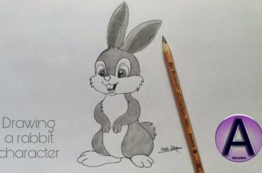 How to draw a cartoon rabbit || drawing a cute rabbit
