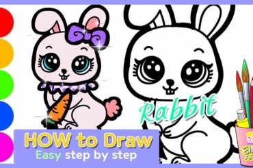 [엘리아트]How to Draw a cute rabbit - easy step by step ☆