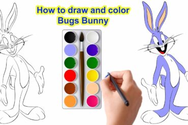 Bugs Bunny Drawing and Coloring easy step by step | Drawing and Coloring Tutorial