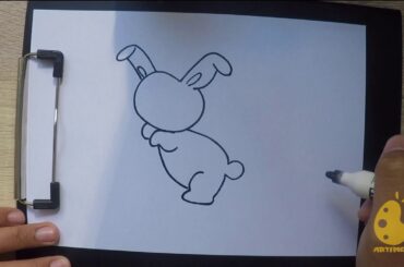 How to doodle cute rabbit