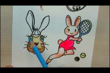 손그림그리기/How to draw Animals/Cute Rabbit Drawing & Coloring/12지띠 동물 그림그리기 "토끼"/the Year of the Rabbit