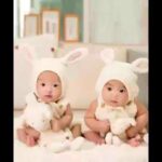 Baby Twins Brother Sister Siblings Cute Bunny