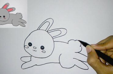 Cara Menggambar Kelinci Lucu Untuk Anak | How to draw a cute bunny easy