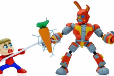 BABY SUPERHERO MEETS RABBIT ROBOT 💟 Cartoons For Kids Animation