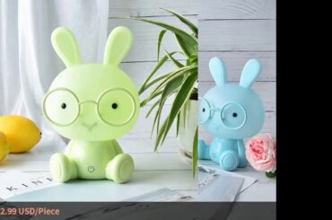 Cute Baby Bedroom Lamp Rabbit Night Light Led Christmas Gift Bedside Decor