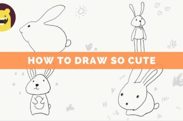 How to draw a cute bunny - super easy step by step drawing for kids and bullet journal.