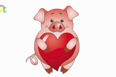 Valentine cute bunny red heart decor