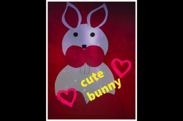 Paper bunny/paper crafts for kids