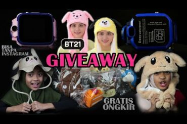 Giveaway bunny hat bt21 bts + giveaway watch phone R7 v95 + giveaway squishy | wacpon bani het