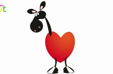 Valentine cute bunny red heart decor 1