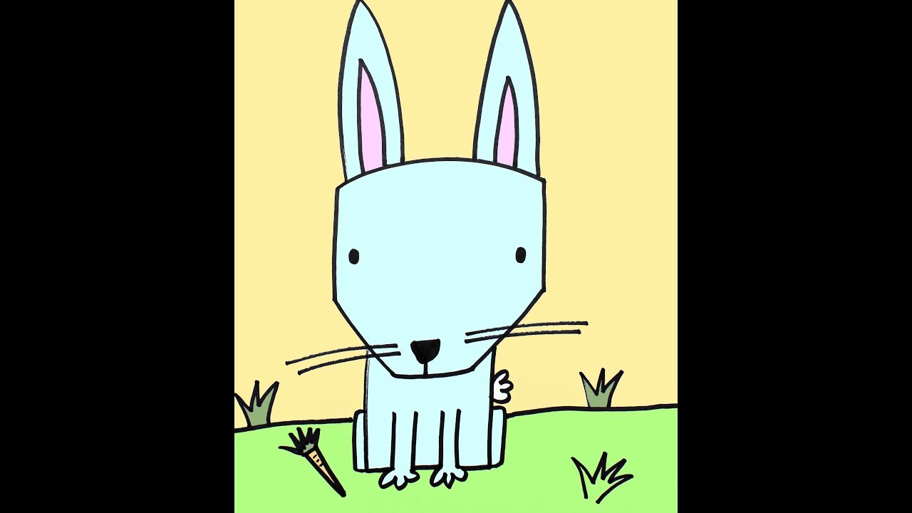 How to Draw a Cute Bunny Rabbit Cartoon