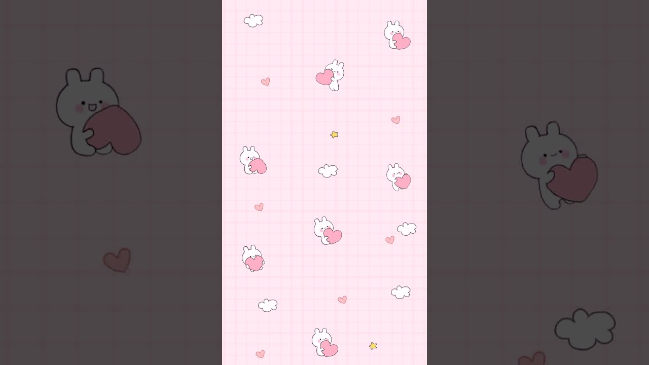 Cute Hot pink love rabbit Animated