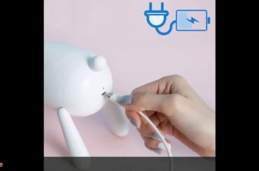 Deer Rabbit Led Night Light Silicone Animal Cartoon Dimmable Lamp Usb Rechargeable