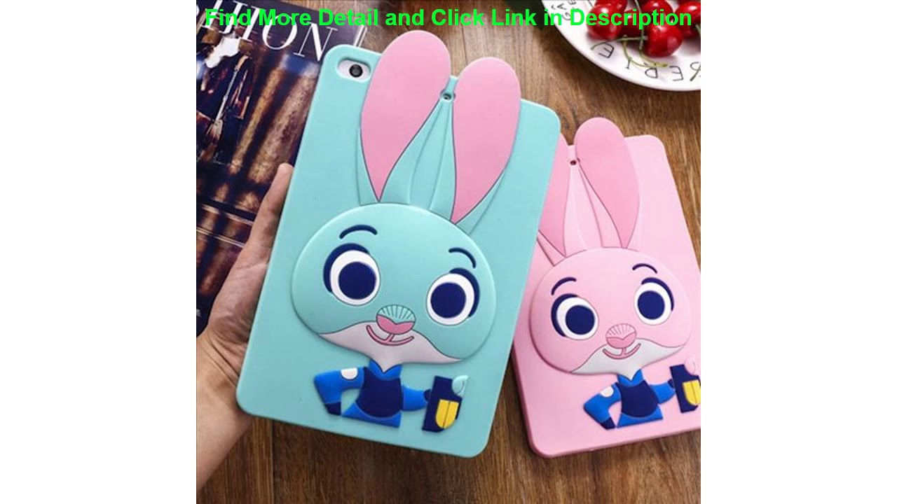Top Case For ipad Air 1 9.7 inch Cute Cartoon Rabbit Kids Shockproof Silicone Rubber Back Cover For