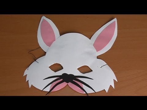 Handicraft rabbit mask, carnaval costumes for kids