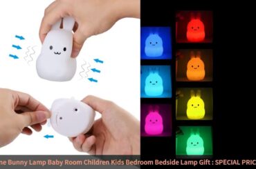 Mini Rabbit LED Night Light 9 Colors Change Cute Cartoon Silicone Bunny