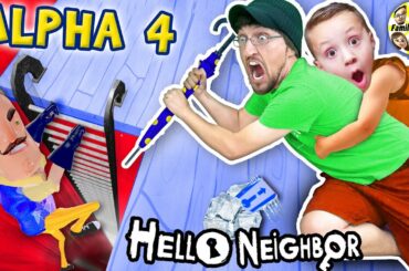 HELLO NEIGHBOR ALPHA 4! Simon Says Game? (Pt 1) Bendy Ink Machine in Basement? + FGTEEV Elevator 2.0