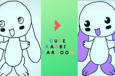 Cute Rabbit Cartoon Drawing