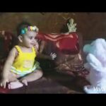 Rahi cutest baby playing with Bunny.......