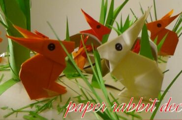 How to make a paper Rabbit ? with cute rabbit decor