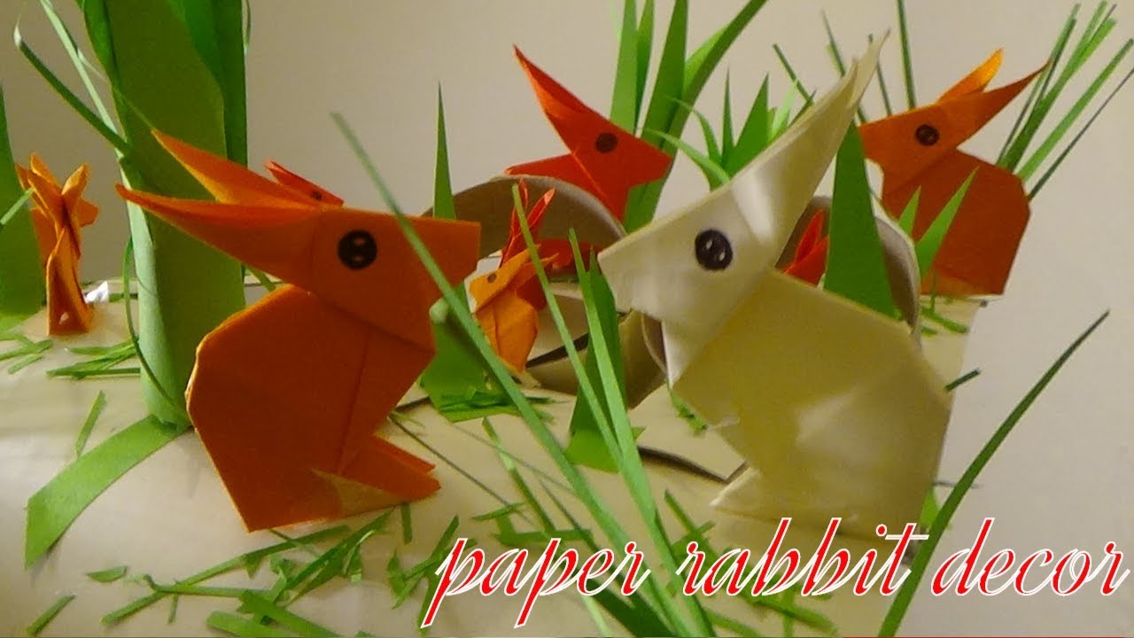 How to make a paper Rabbit ? with cute rabbit decor