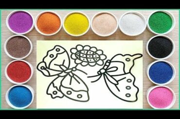 [ Colored Sand Paintings ] * Two Butterflies