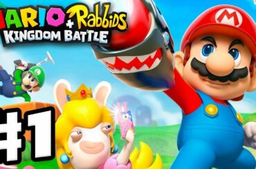 Mario + Rabbids Kingdom Battle - Gameplay Walkthrough Part 1 - World 1 Ancient Gardens! 2 Hours!