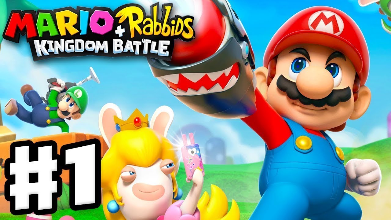 Mario + Rabbids Kingdom Battle - Gameplay Walkthrough Part 1 - World 1 Ancient Gardens! 2 Hours!