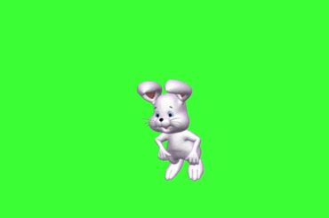 ✔️GREEN SCREEN EFFECTS: White Rabbit jumping