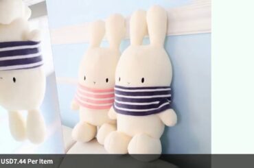 25CM Cute Rabbit Doll Baby Soft Plush Toys For Children Bunny Sleeping Mate Stuffed &Plush An..mp4