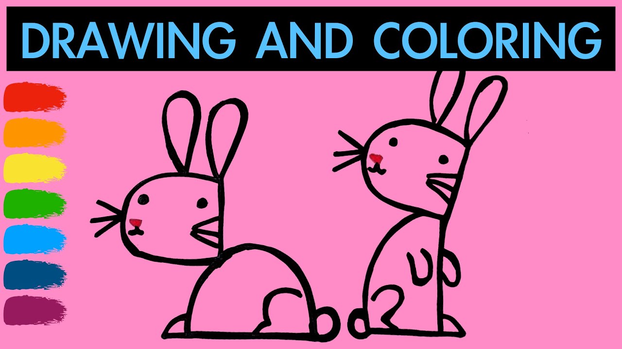 How to draw a cute rabbit for Kids | Hanny Bunny Kids Art