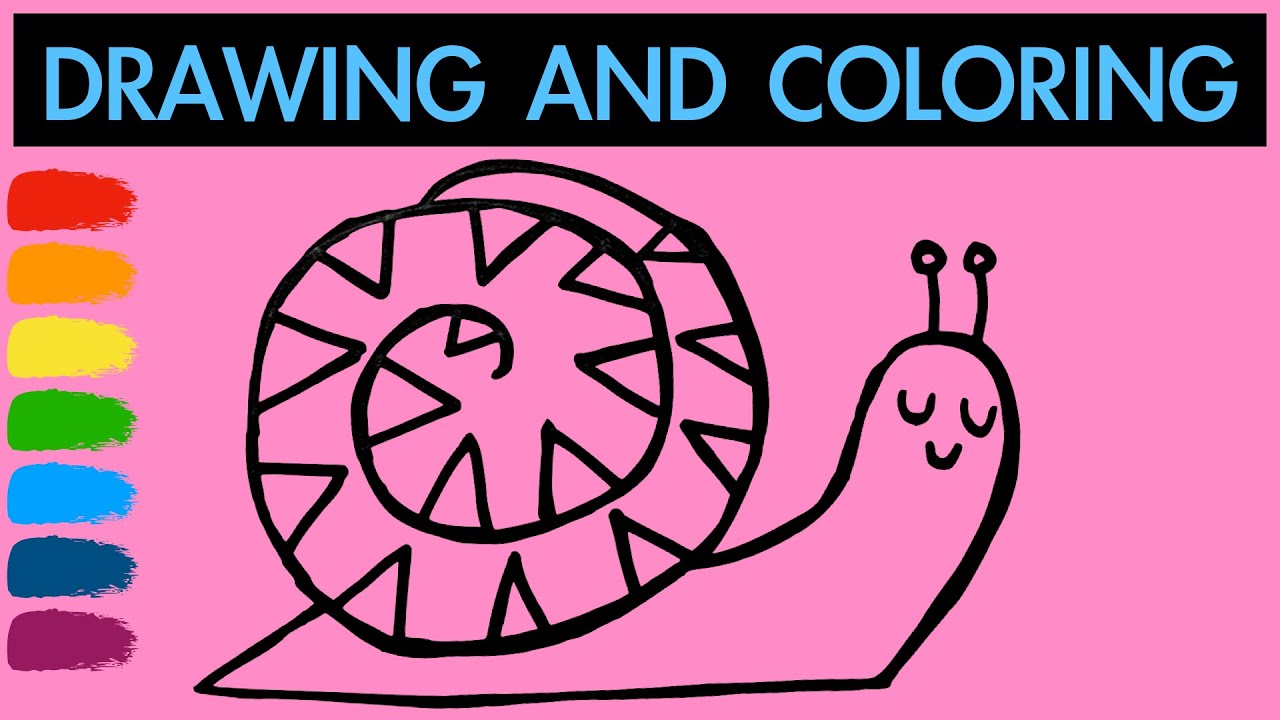 How to draw a cute snail for Kids | Hanny Bunny Kids Art
