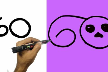 Drawing Cute Rabbit From 60 - Creativity For Kids -Learn Painting, Drawing /Learn English