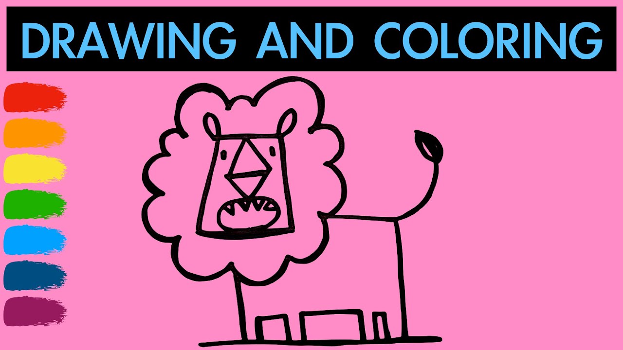 How to draw a cute lion for Kids | Hanny Bunny Kids Art