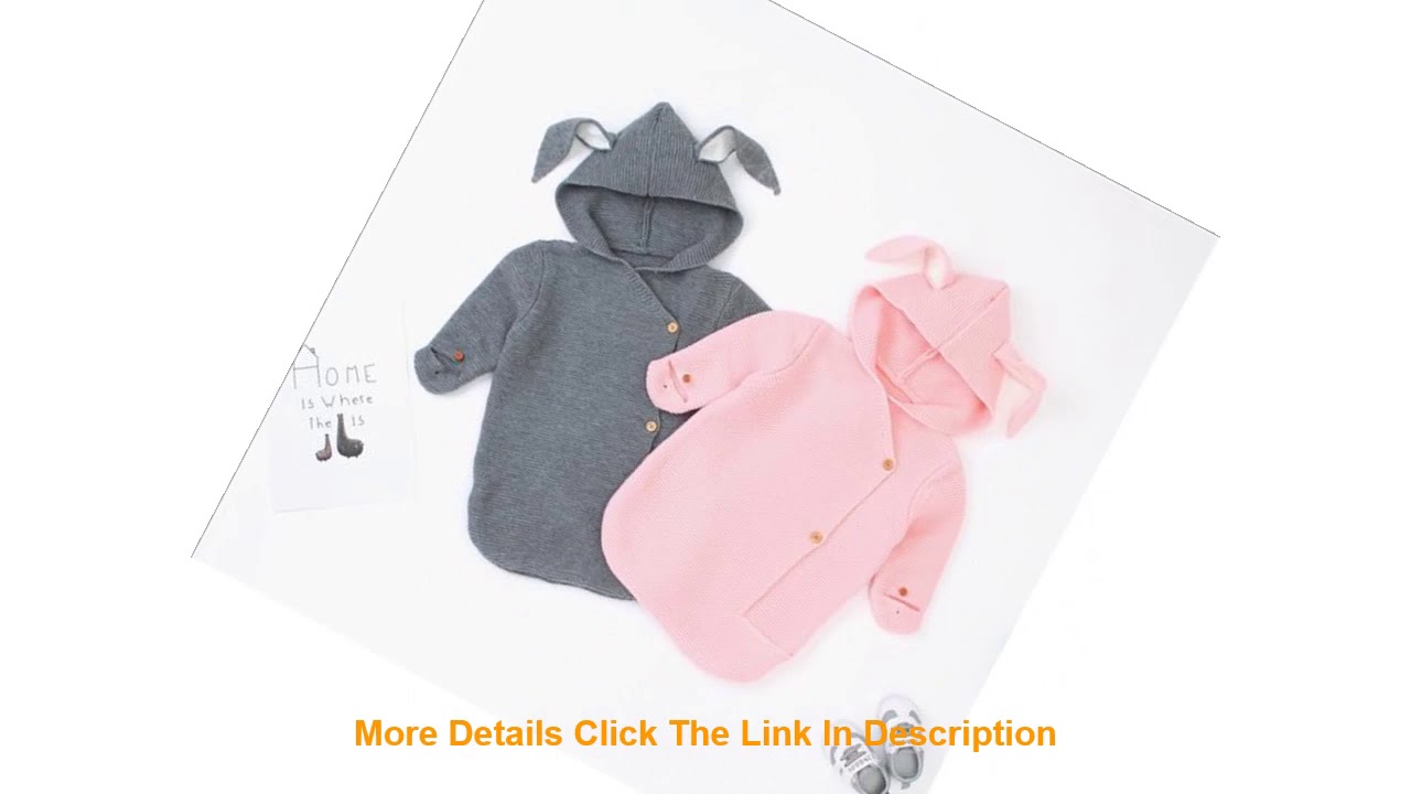 Review Cute Rabbit Envelope for Newborns Knitted Sleeping Bags Spring Autumn Winter Infant Swaddle