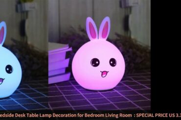 Touch Led Night Light Silicone Rabbit Baby Children Kids Gift Animal Bedside