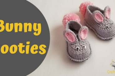 How to crochet Baby Bunny Booties | 18-24 months