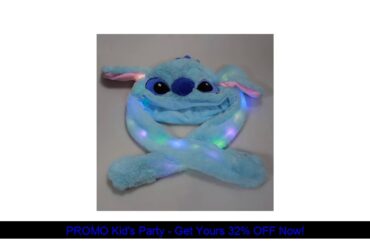 Best Promo Girl's Gifts Cute Rabbit / panda Hat with light Funny Air Float Filling Ear Moving Cap C