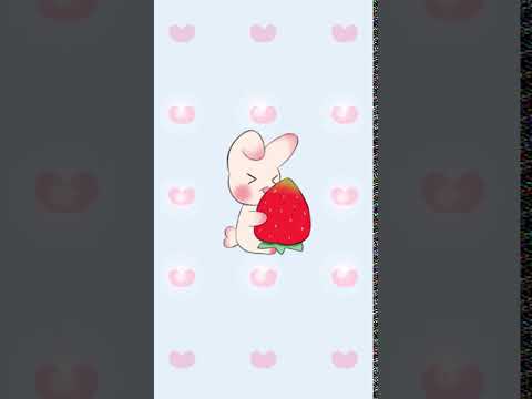 Galaxy Theme - [POLY] Cute Strawberry Rabbit