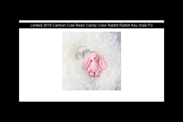 Limited Edition 2019 Cartoon Cute Resin Candy Color Rabbit Rabbit Key chain For Girls Schoolbag Pen