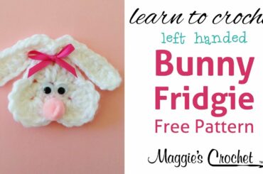 Cute Bunny Fridgie Free Crochet Pattern - Left Handed