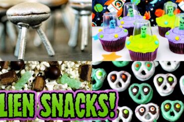 Making 4 ALIEN SNACKS! - Bunny's Kitchen!