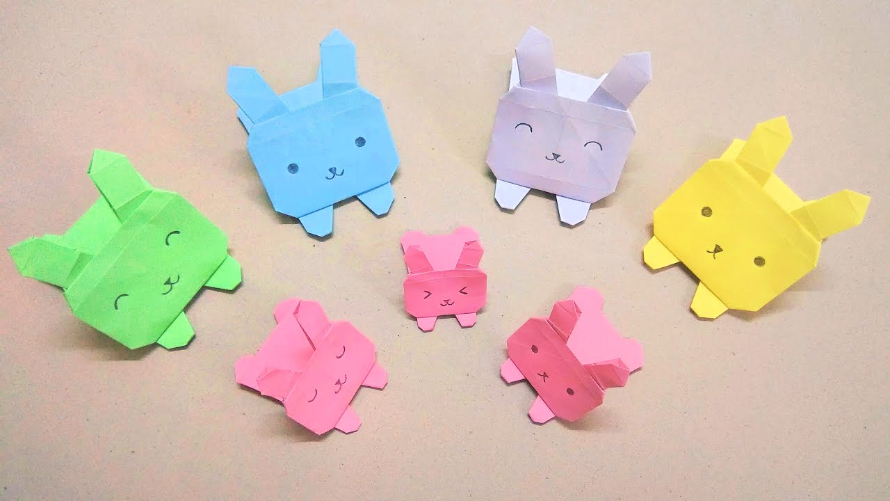 Gấp con thỏ bằng giấy siêu cute - Origami cute rabbit - Gấp Giấy Origami