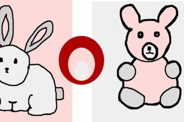 how to draw a cute rabbit and cute teddy in easy step by step for kids ||bimbo drawing arts