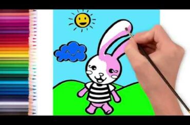 coloring a cute Rabbit