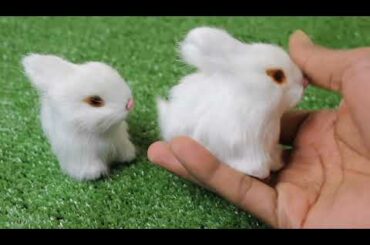 Lovely Simulation  Cute Bunny Rabbit Animal Doll Plush Stuffed Toy Kids !