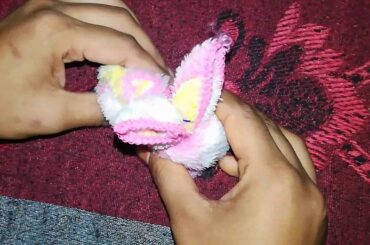 How to make a cute bunny rabbit with towel and paper DIY Jhatpat Beauty